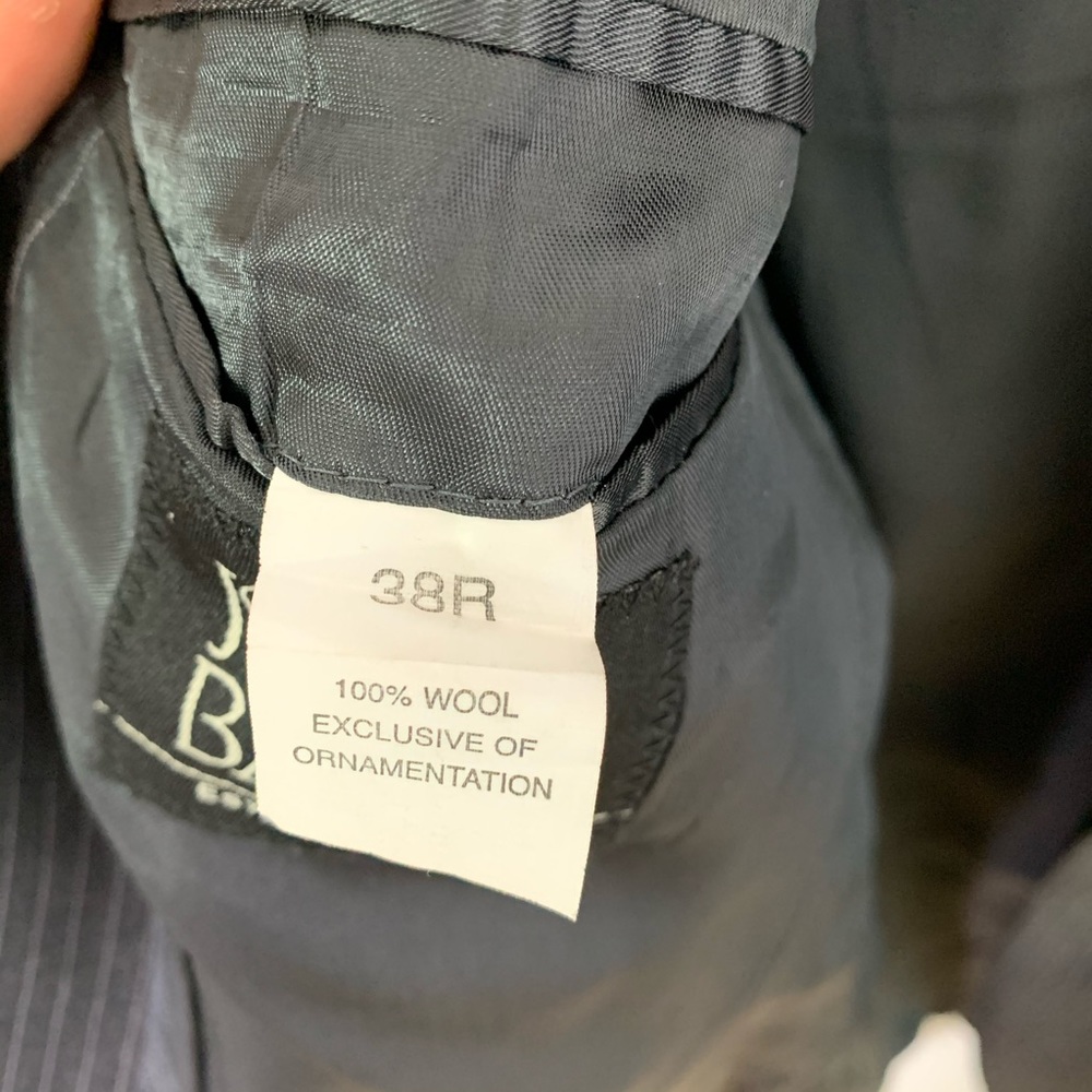 Joseph A. Bank 38R Pinstripe Blazer Suit Jacket - Picture 6 of 6